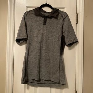 Lululemon Dark Grey and Black Polo Men Size Small